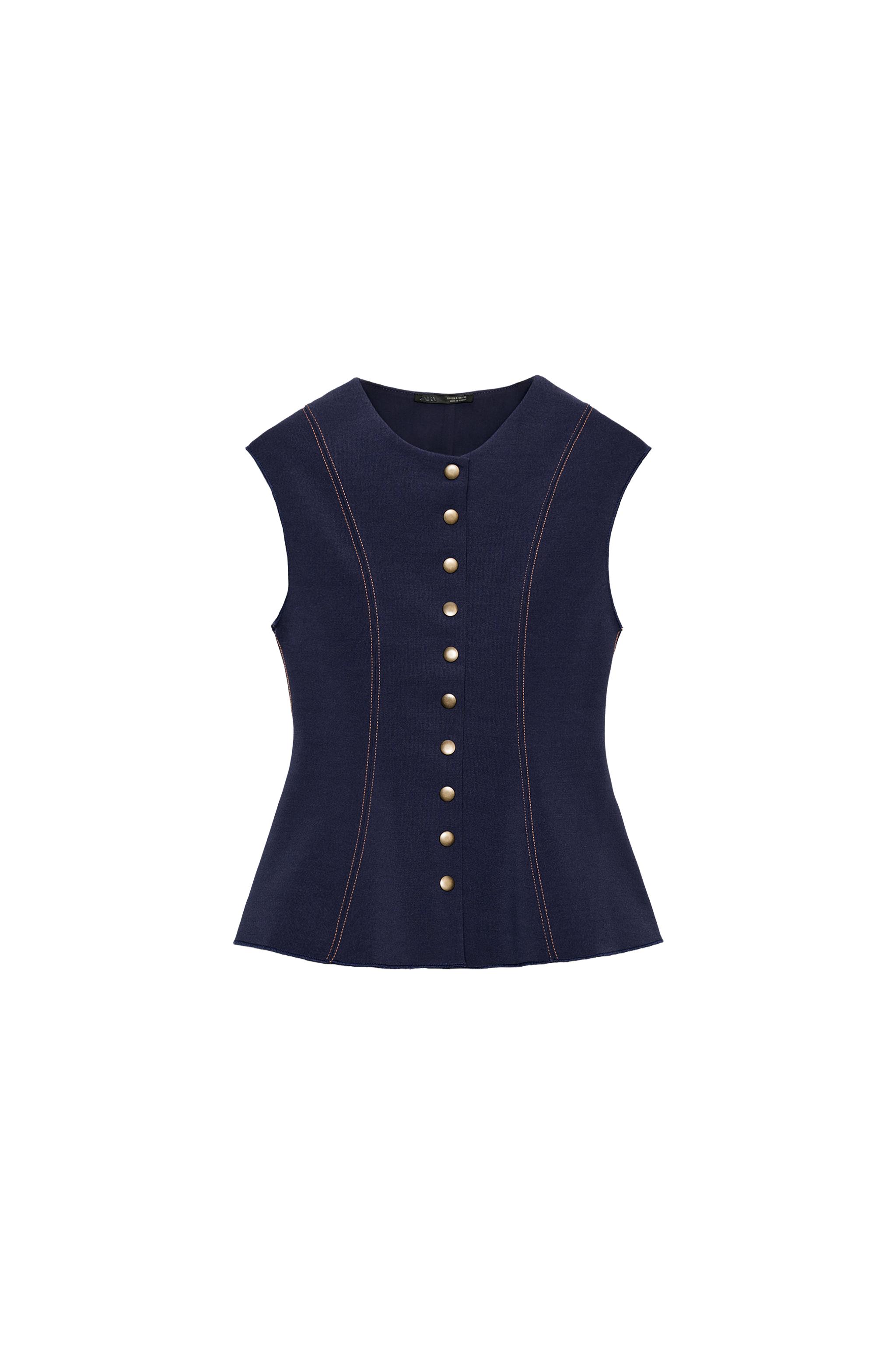 GILET SURPIQÛRES CONTRASTE